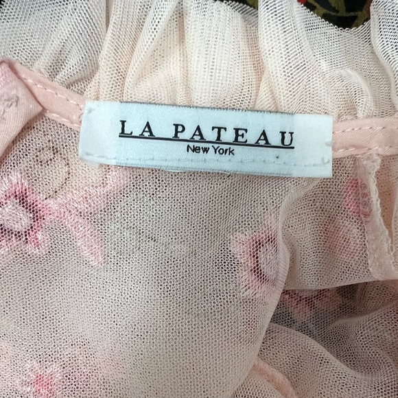 La Pateau Overlays Flower Embroidery Dress - Picture 9 of 9